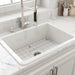 BOCCHI Sotto 27 White Fireclay Single Undermount Kitchen Sink  w/ Grid