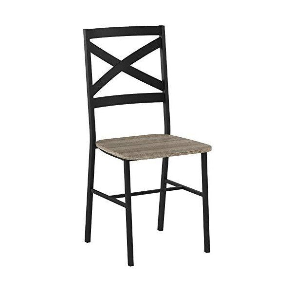 Walker Edison 36" Driftwood Industrial Farmhouse Wood Dining Chairs -Set Of 2