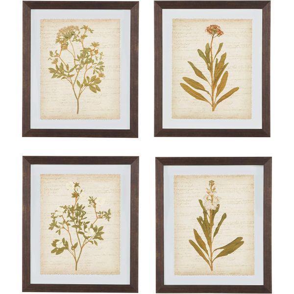 Ashley Furniture Signature Design 23" Dyani Botanical Framed Wall Art - Set of 4