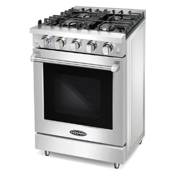 Cosmo COS-EPGR244 24" Stainless Steel Professional Style Freestanding Gas Range