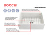 Bocchi Contempo 27 White Fireclay Single Bowl Farmhouse Sink w/ Grid - Annie & Oak