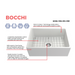 Bocchi Contempo 27 Matte White Fireclay Single Bowl Farmhouse Sink w/ Grid - Annie & Oak