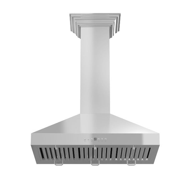 ZLINE KL3CRN 48" Stainless Steel Wall Mount Range Hood with Crown Molding