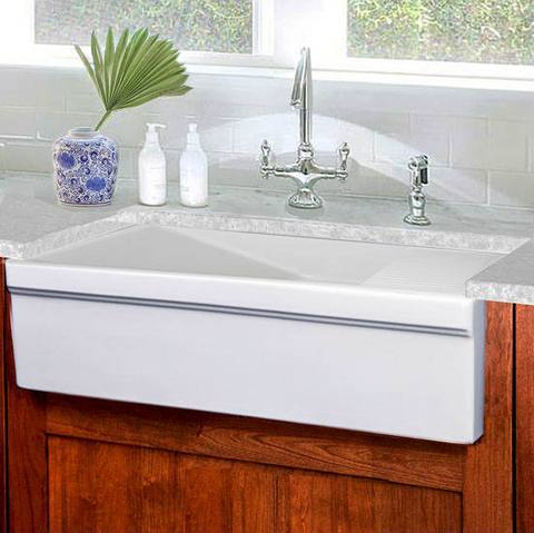 Farmhouse Sink with Drainboards