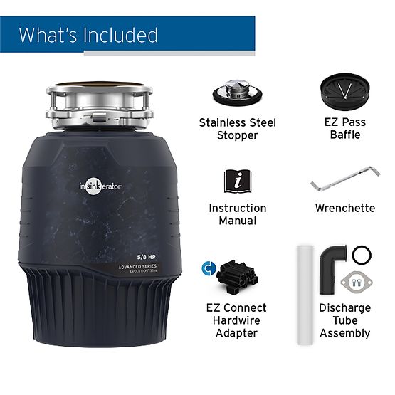 InSinkErator Advanced Series Evolution 35SS, 5/8 HP