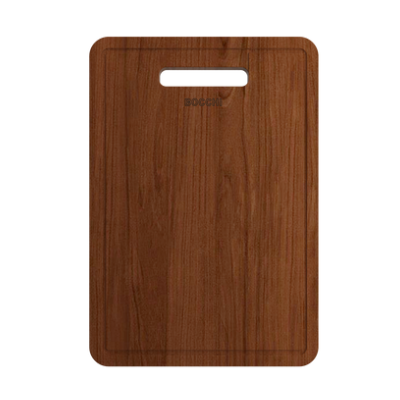 Wooden Cutting Board/Cover for Baveno w/ Handle - Sapele Mahogany for 1633 Sinks (Outer Ledge)