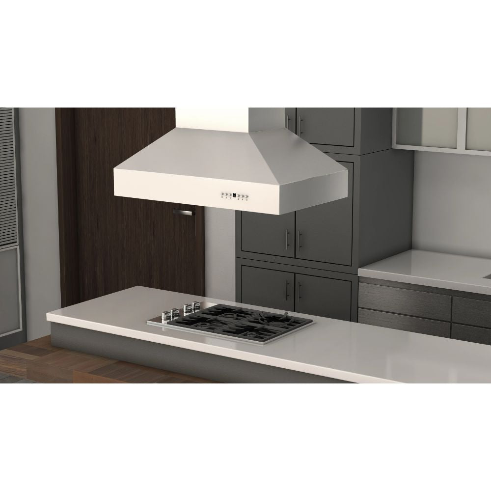ZLINE 42" Ducted Island Mount Range Hood in Outdoor Approved Stainless Steel