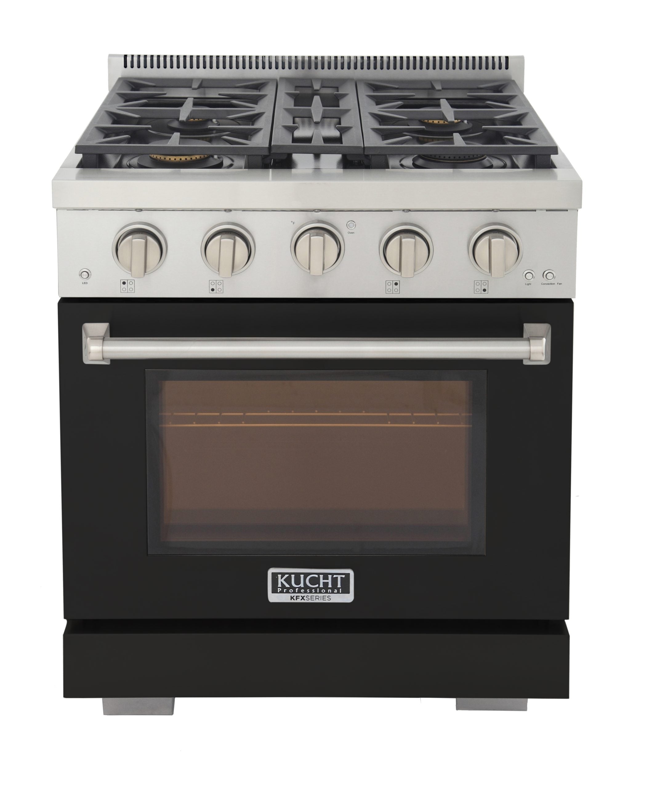 Kucht Professional 30-Inch 2.5 cu. ft. Gas Range and Convection Oven in Stainless Steel with True Simmer Burners