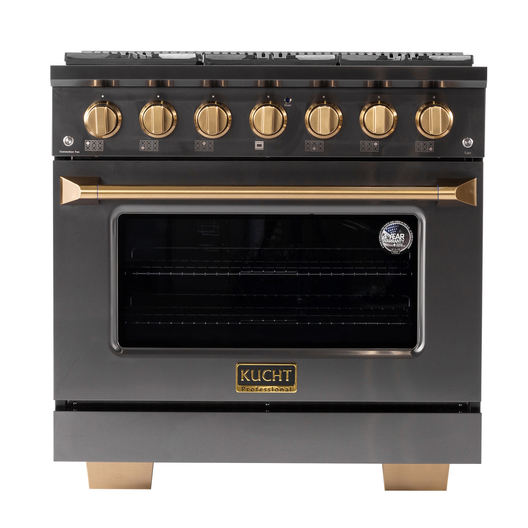 Kucht Gemstone 36-in 6 burners 5.2-cu ft Convection Oven Freestanding Gas Range