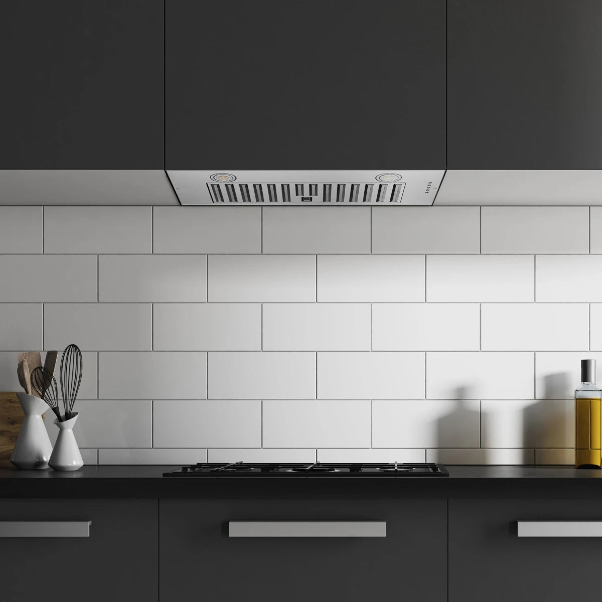 Hauslane 36" Stainless Steel  Convertible Insert Range Hood with LED Lighting & Baffle Filter