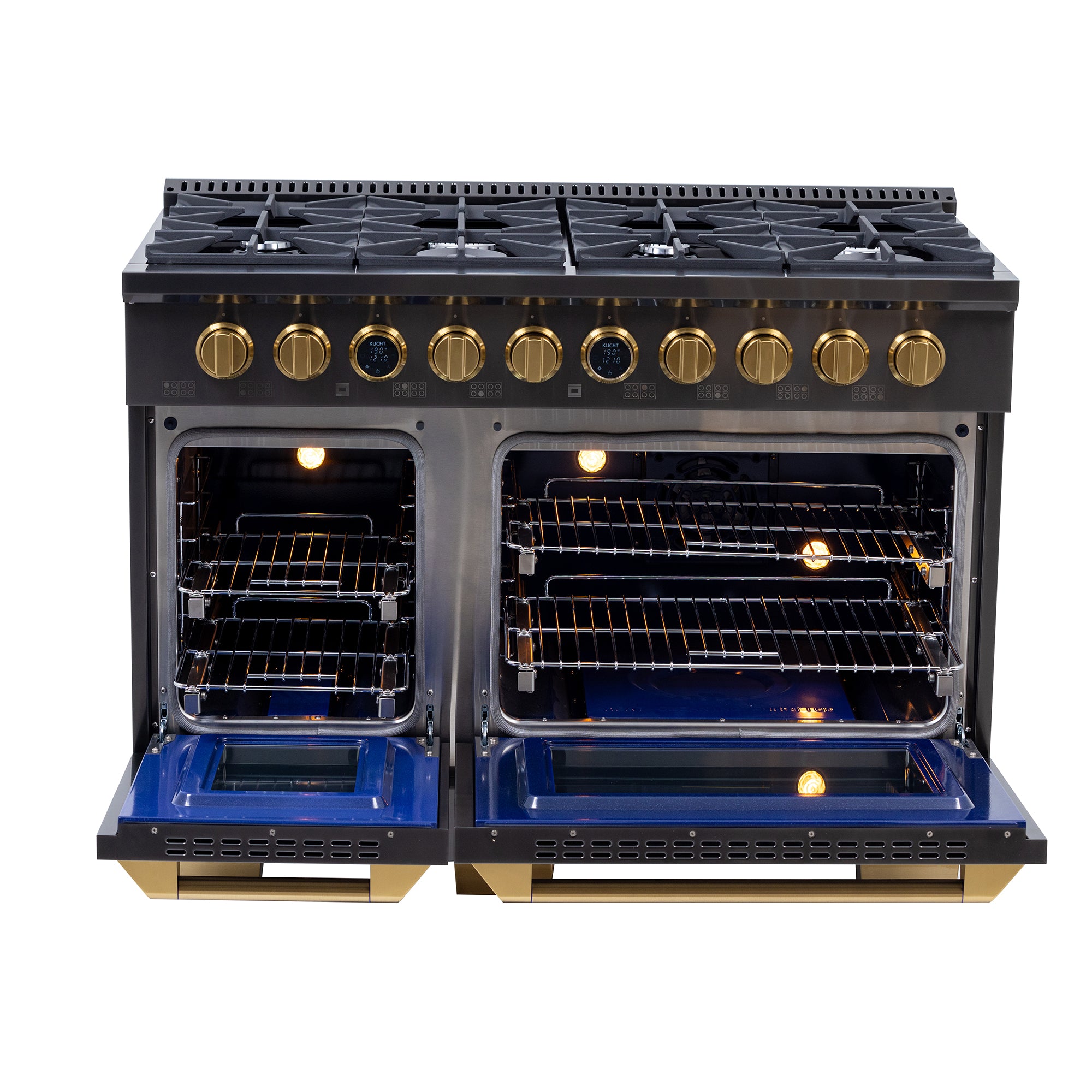 Kucht 48-in 4.2-cu ft / 2.5-cu ft Freestanding Double Oven Dual Fuel Range