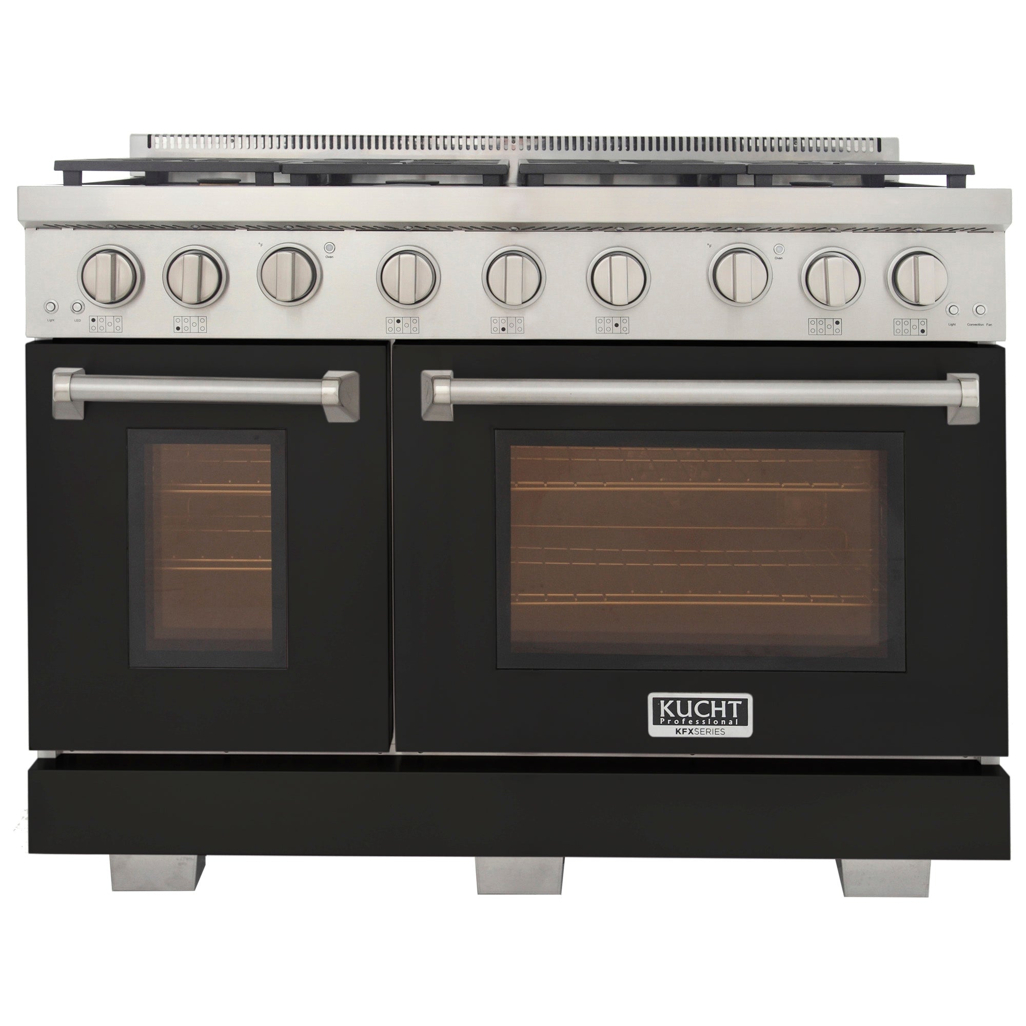 Kucht Professional 48-in 7 burners 6.7-cu ft Double Oven Freestanding Gas Range with True Simmer