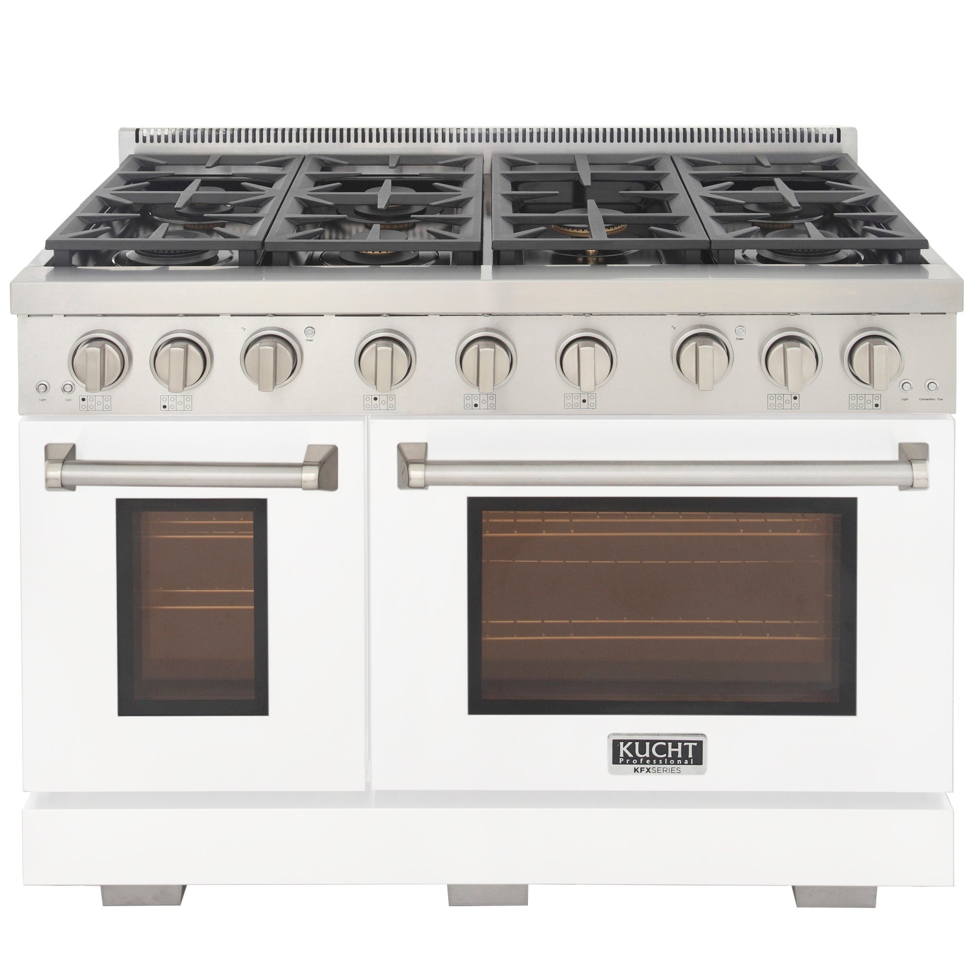 Kucht Professional 48-in 7 burners 6.7-cu ft Double Oven Freestanding Gas Range with True Simmer