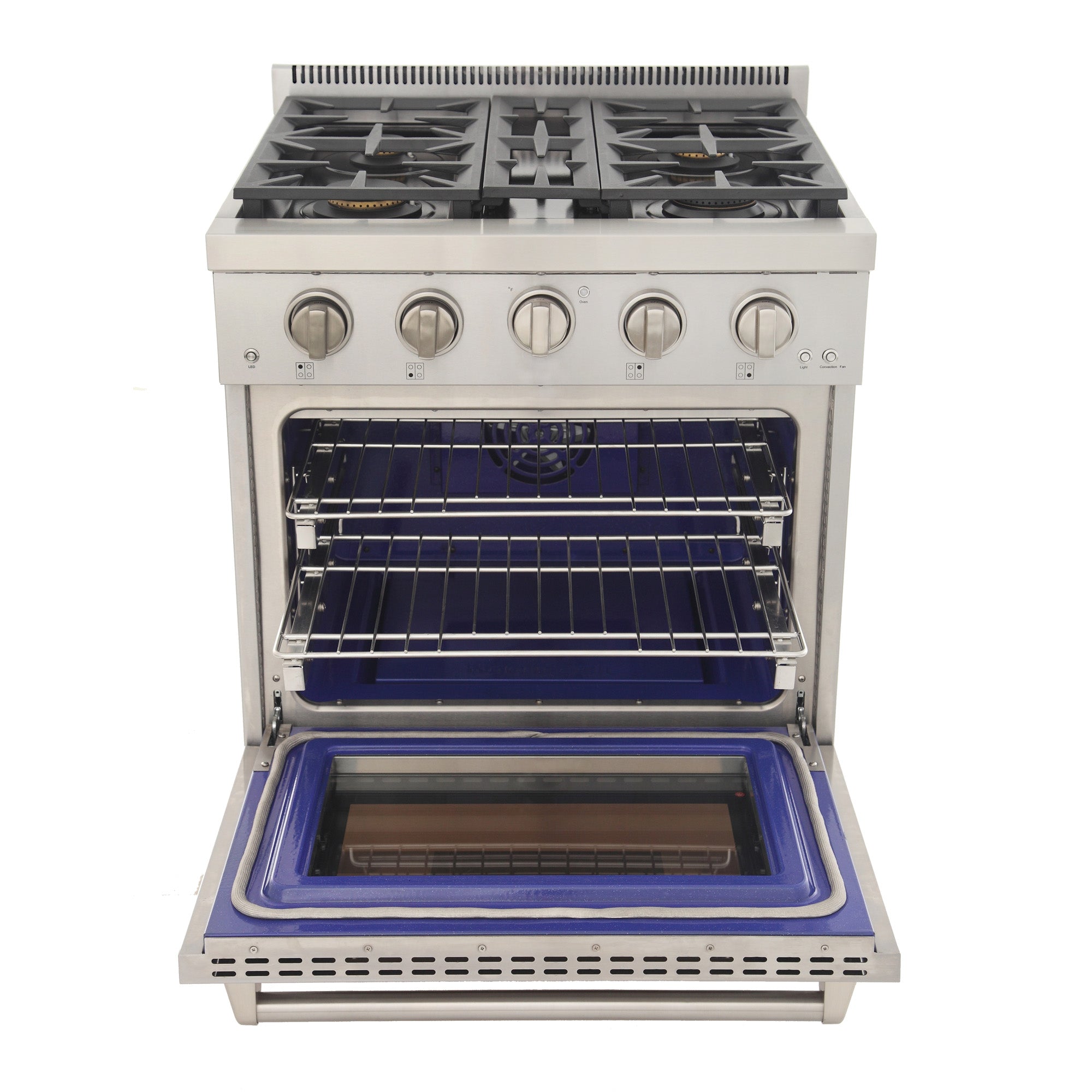 Kucht Professional 30-Inch 2.5 cu. ft. Gas Range and Convection Oven in Stainless Steel with True Simmer Burners