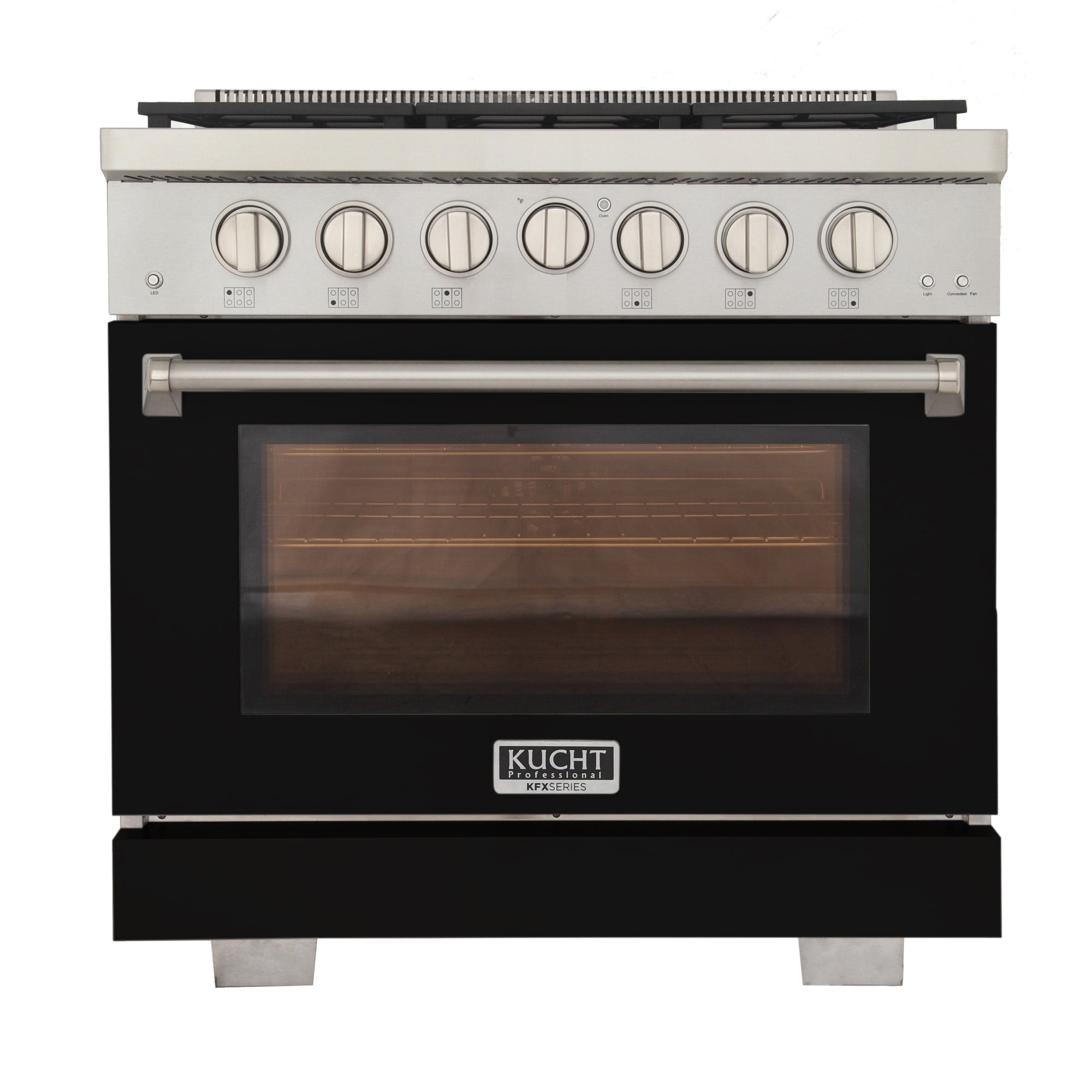 Kucht Professional 36-in 6 burners 5.2-cu ft Convection Oven Freestanding Gas Range
