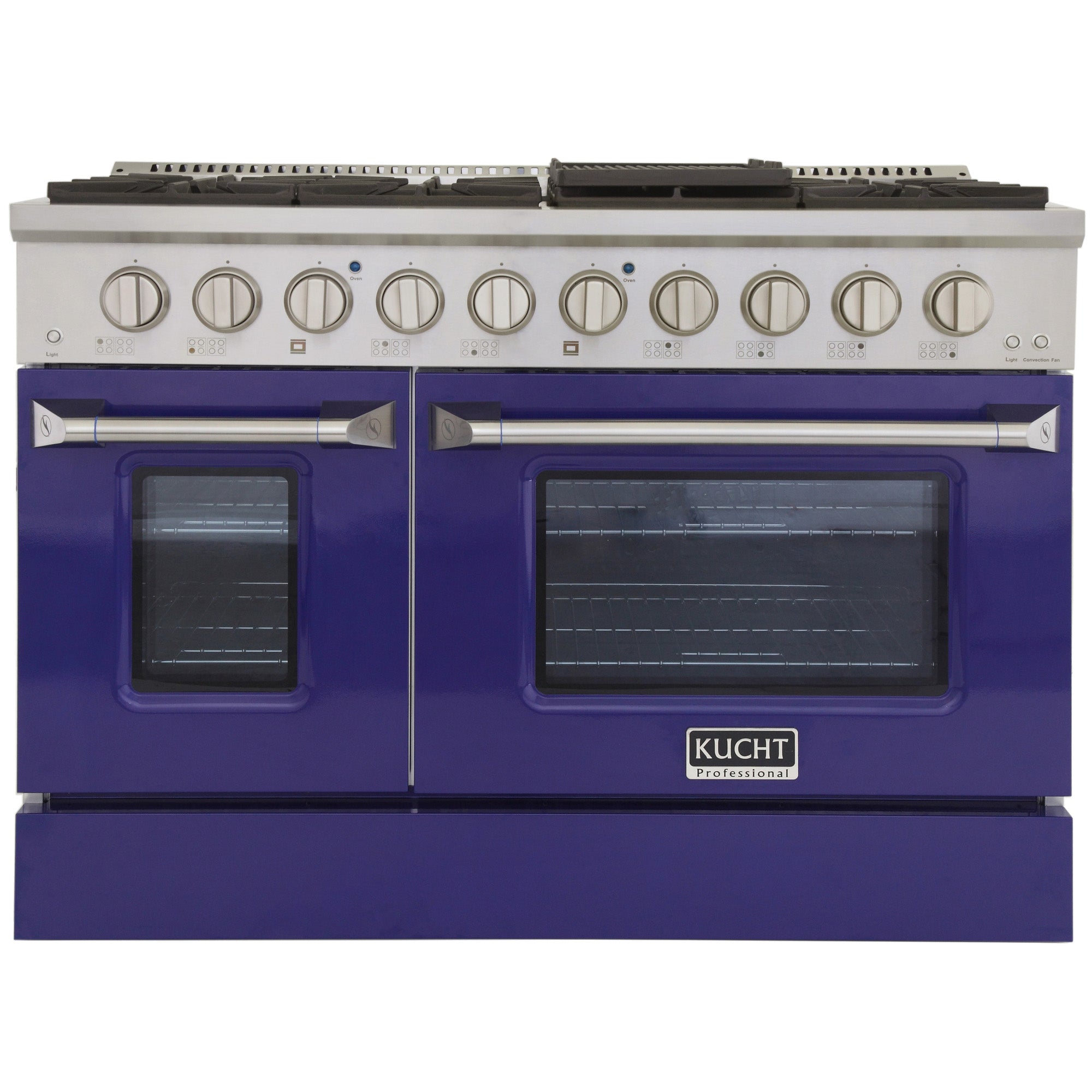 Kucht 48-Inch 8 burners 4.2 / 2.5 Cu. Ft. Gas Range - Sealed Burners and Convection Oven