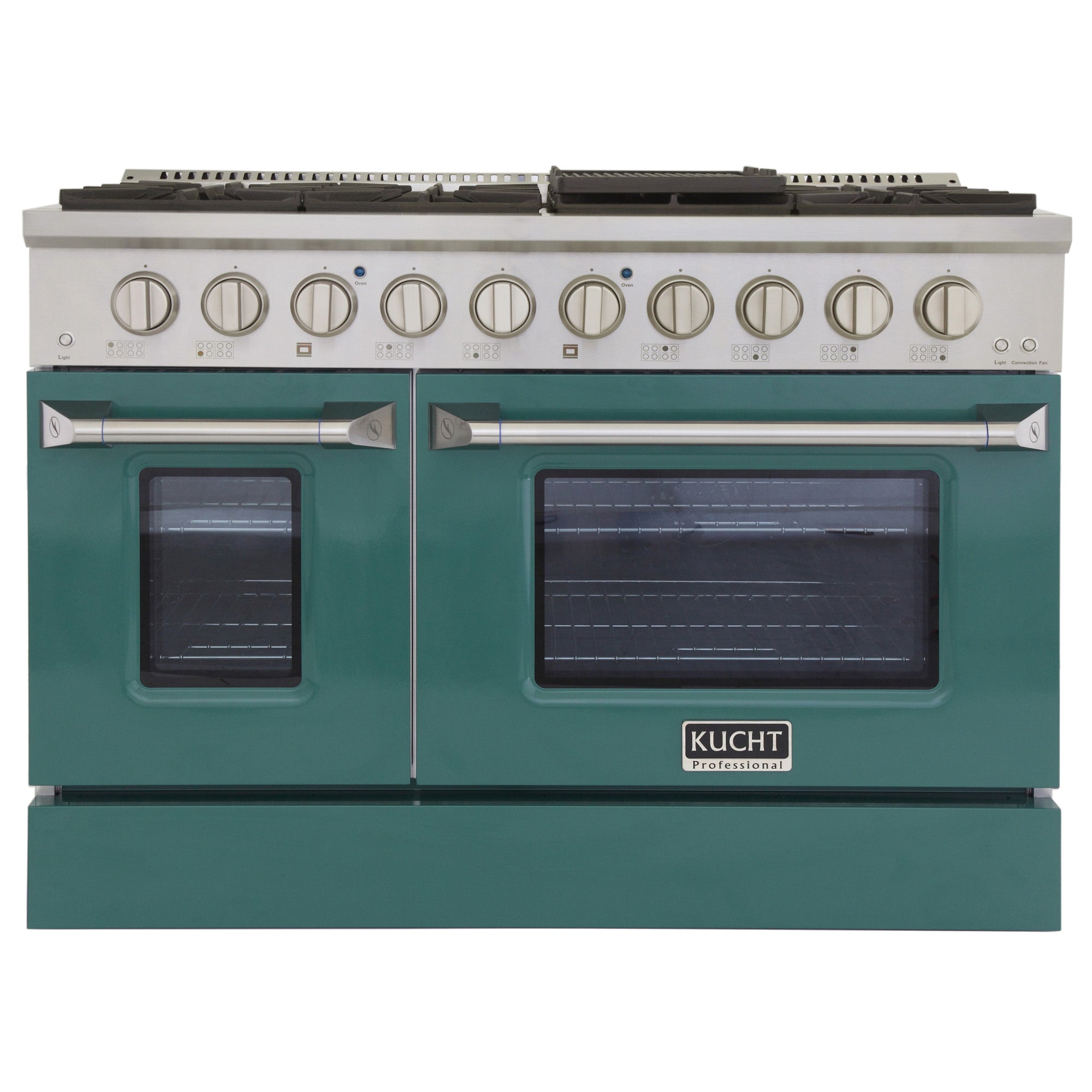 Kucht 48-Inch 8 burners 4.2 / 2.5 Cu. Ft. Gas Range - Sealed Burners and Convection Oven