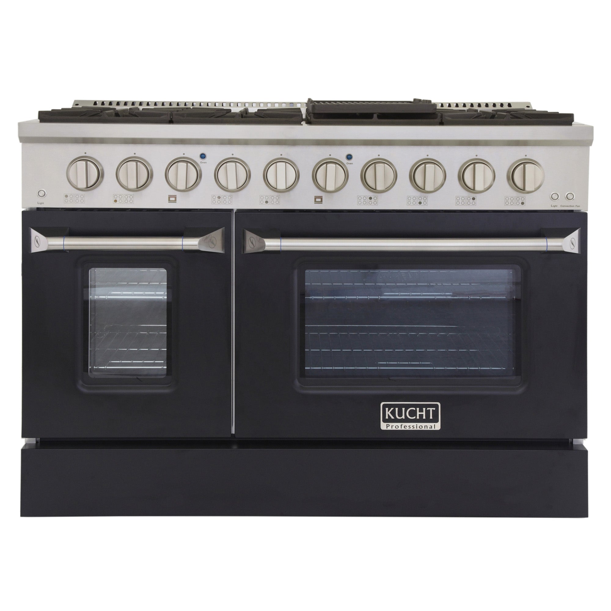 Kucht 48-Inch 8 burners 4.2 / 2.5 Cu. Ft. Gas Range - Sealed Burners and Convection Oven