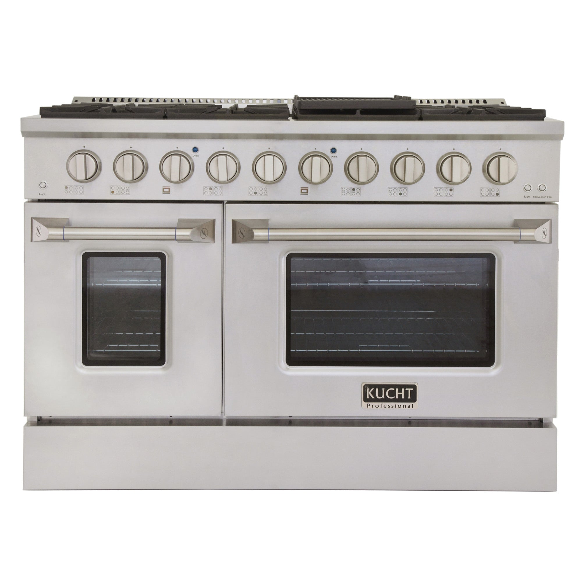 Kucht 48-Inch 8 burners 4.2 / 2.5 Cu. Ft. Gas Range - Sealed Burners and Convection Oven