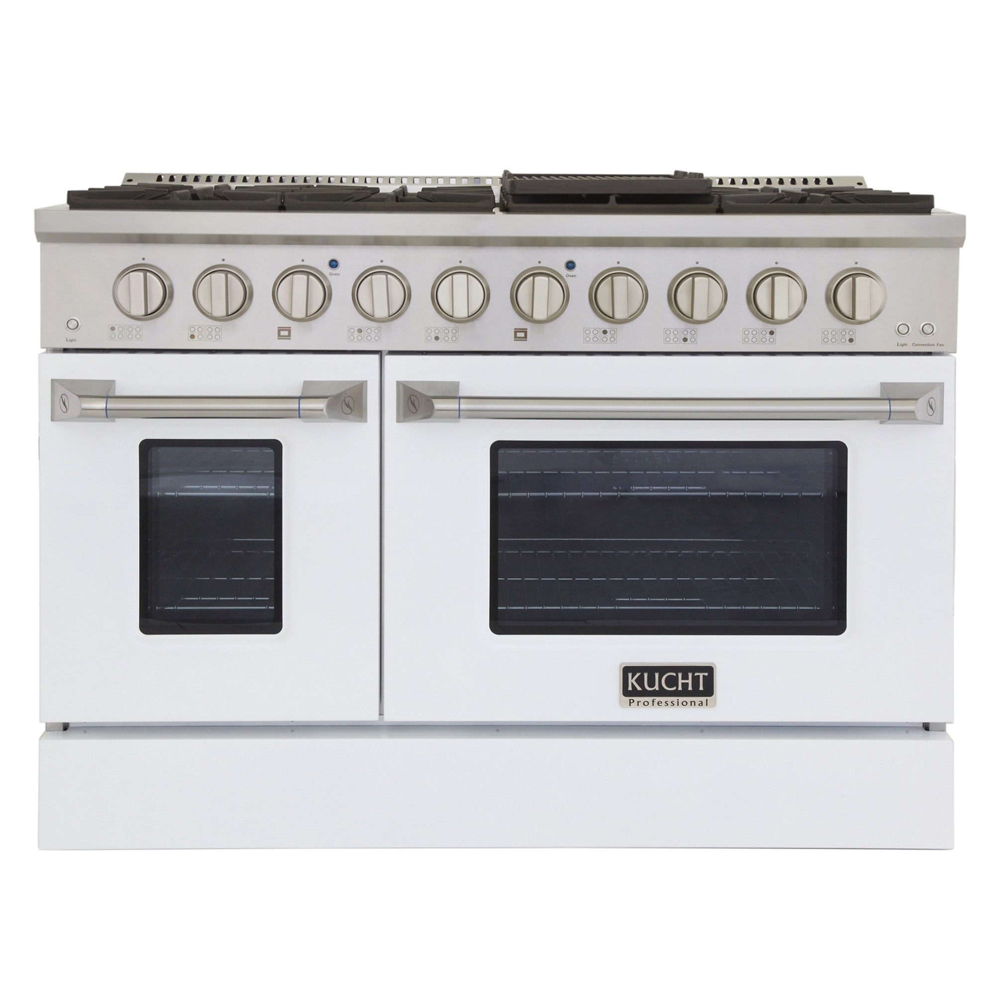 Kucht 48-Inch 8 burners 4.2 / 2.5 Cu. Ft. Gas Range - Sealed Burners and Convection Oven