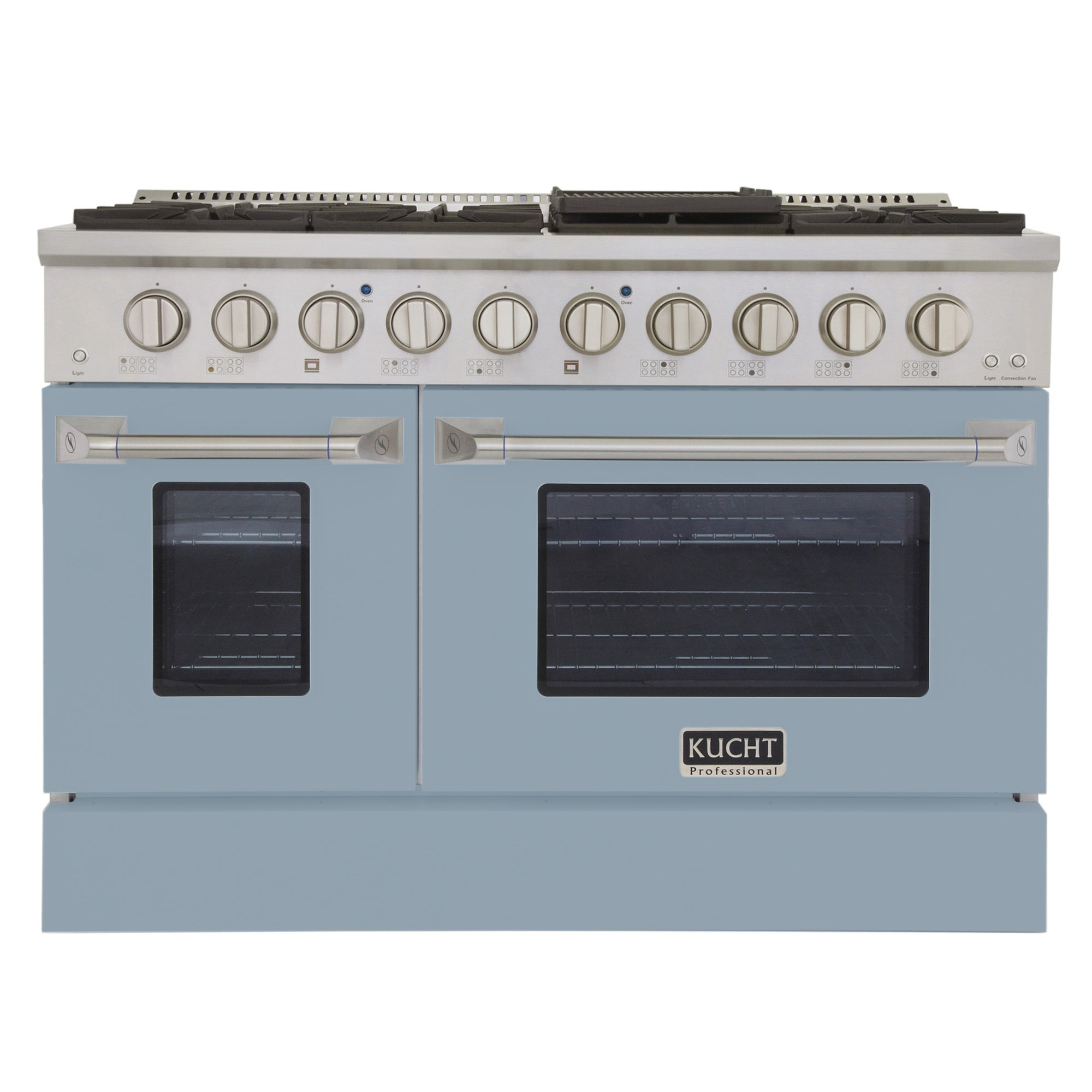 Kucht 48-Inch 8 burners 4.2 / 2.5 Cu. Ft. Gas Range - Sealed Burners and Convection Oven