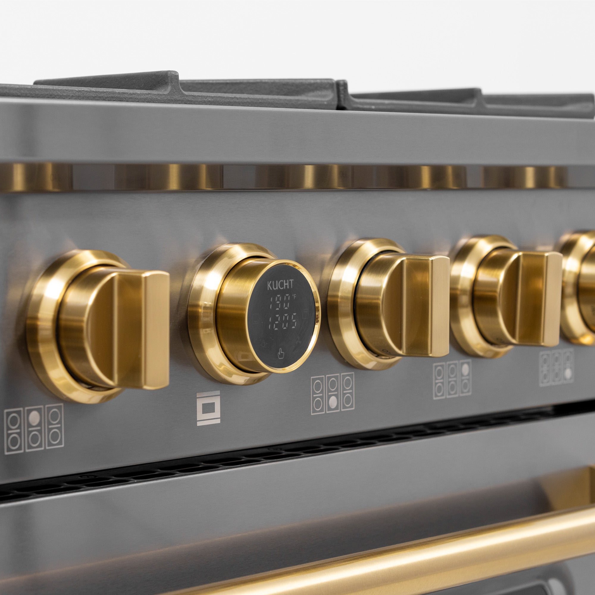 Kucht 36-in Deep recessed 6 burners Convection Oven Freestanding Dual Fuel Range