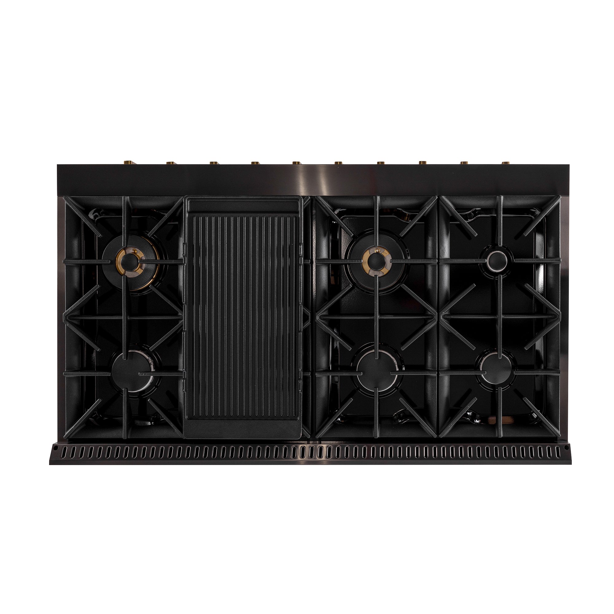 Kucht Gemstone 48-in 8 burners 4.2-cu ft / 2.5-cu ft Convection Oven Freestanding Double Oven Gas Range