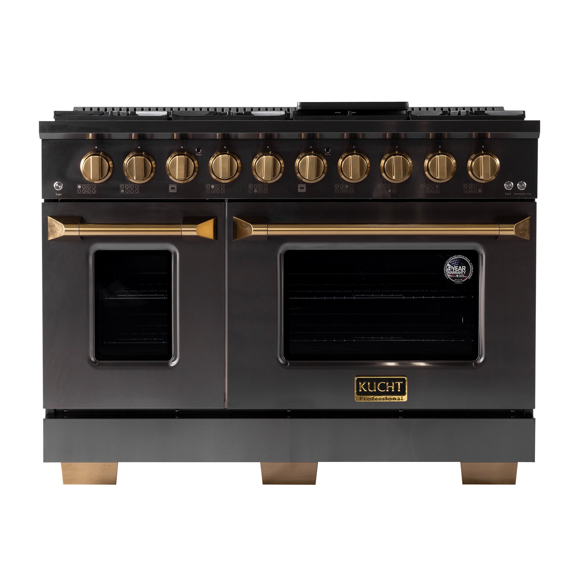 Kucht Gemstone 48-in 4.2-cu ft / 2.5-cu ft Freestanding Double Oven Dual Fuel Range