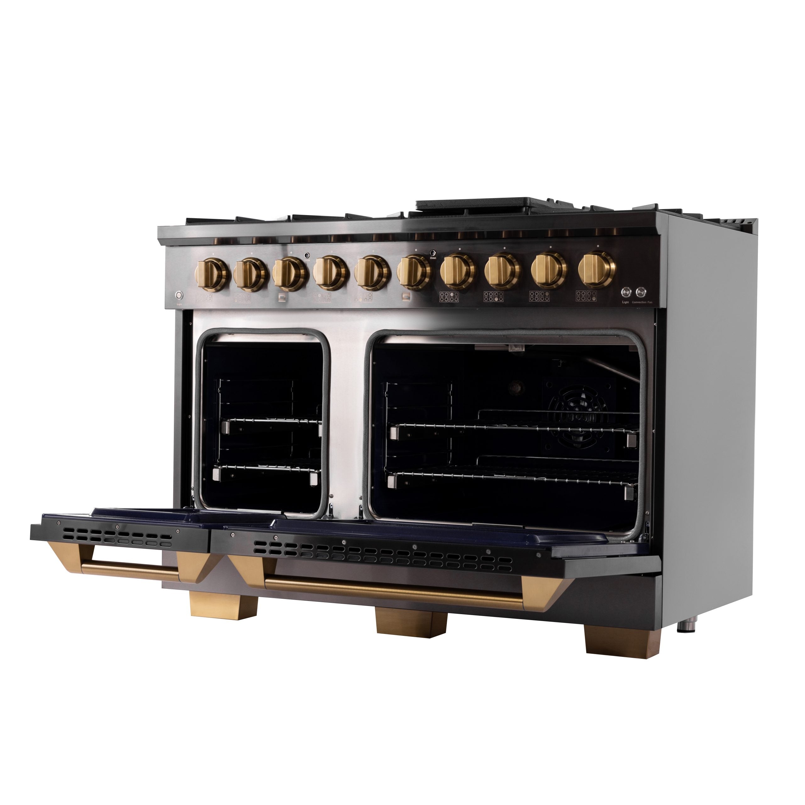 Kucht Gemstone 48-in 4.2-cu ft / 2.5-cu ft Freestanding Double Oven Dual Fuel Range