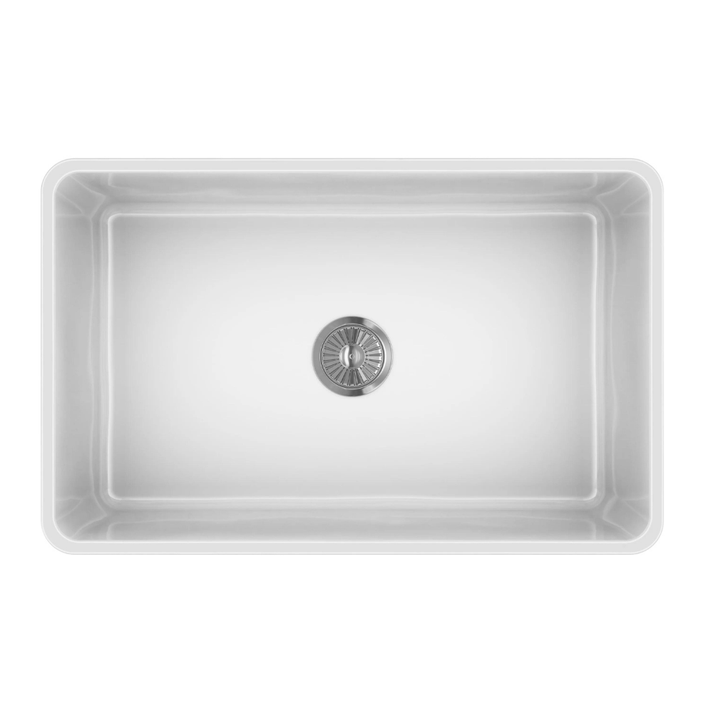 Latoscana 30 White Reversible Casement Design Fireclay Farmhouse Sink LTW3019W