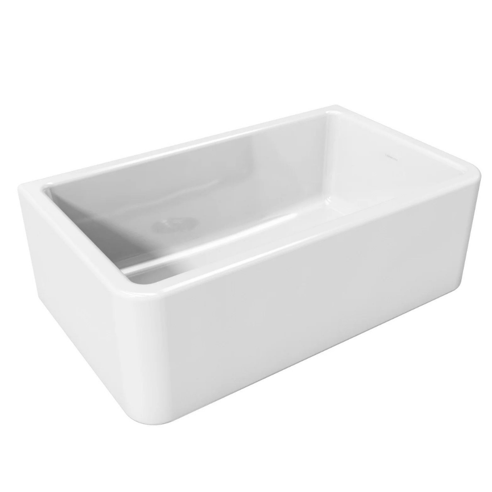 Latoscana 30" White Reversible Smooth or Fluted Fireclay Farmhouse Sink