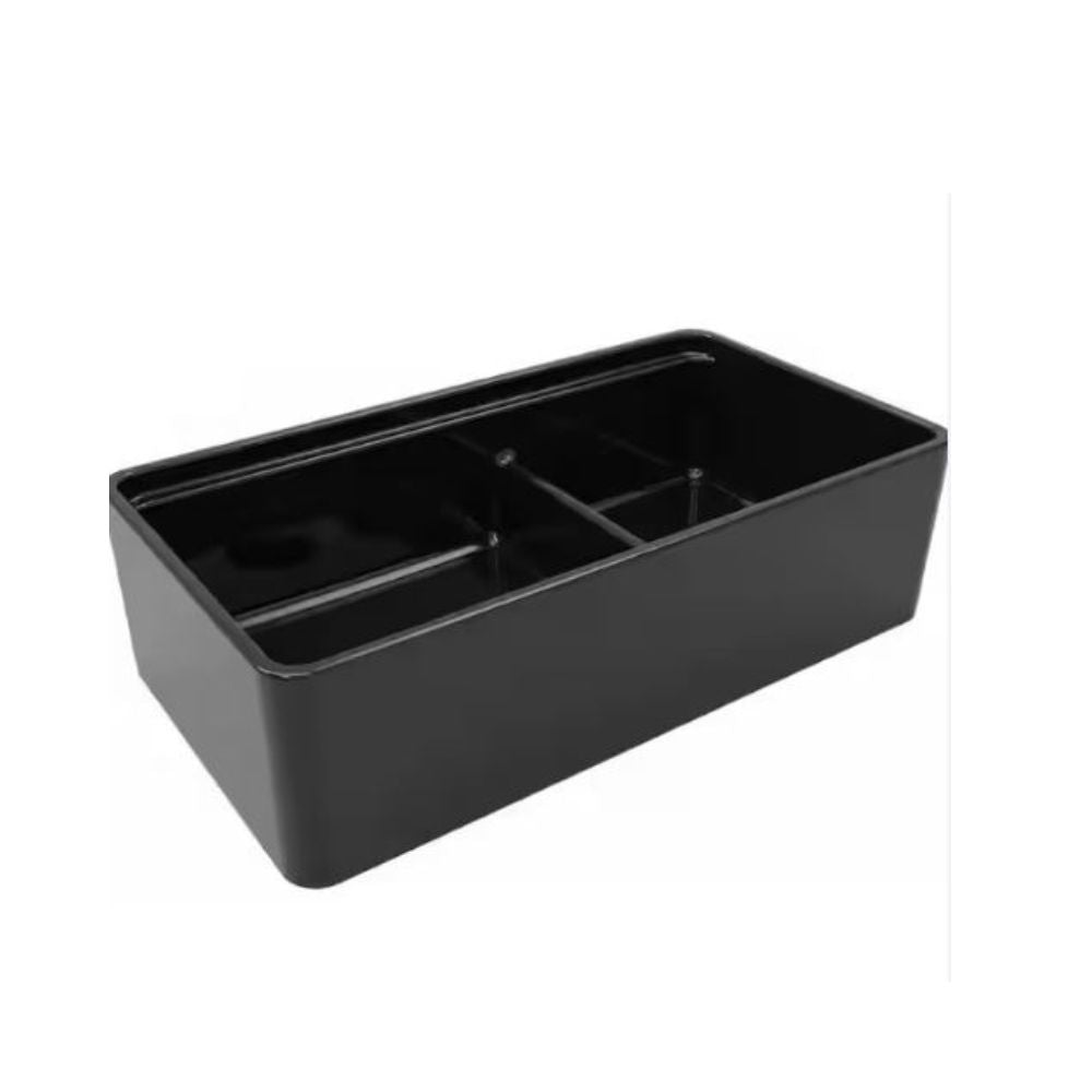 Latoscana LDL3619B 36" Black Double Bowl Fireclay Farmhouse Sink