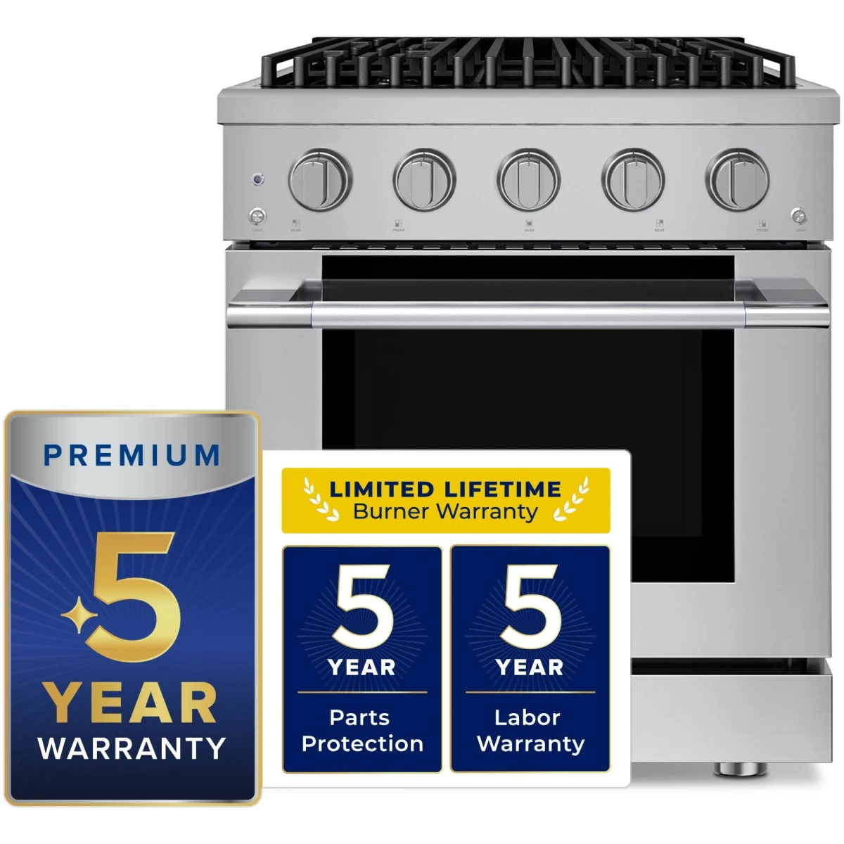 Hauslane 30" Pro-Style Gas Range