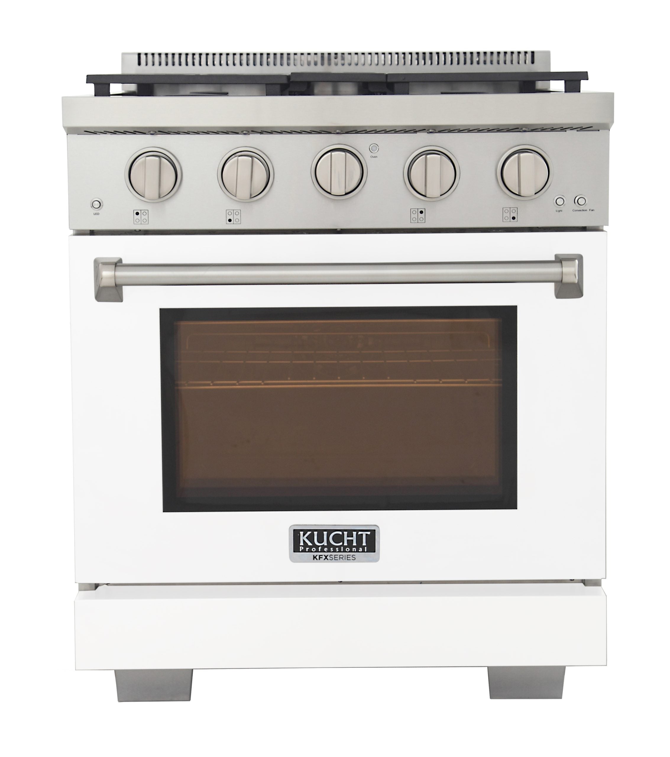 Kucht Professional 30-Inch 2.5 cu. ft. Gas Range and Convection Oven in Stainless Steel with True Simmer Burners