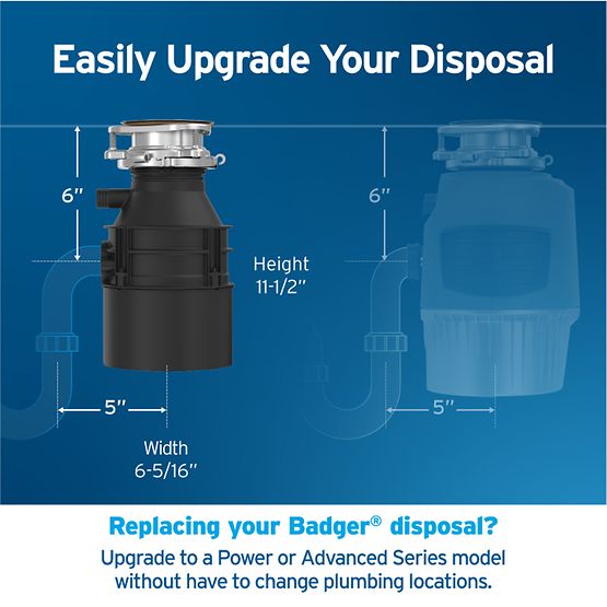 InSinkErator Badger 500 Garbage Disposal, 1/2 HP