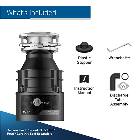 InSinkErator Badger 500 Garbage Disposal, 1/2 HP