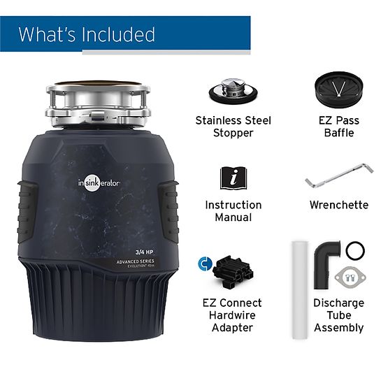 InSinkErator Advanced Series Evolution 45SS, 3/4 HP