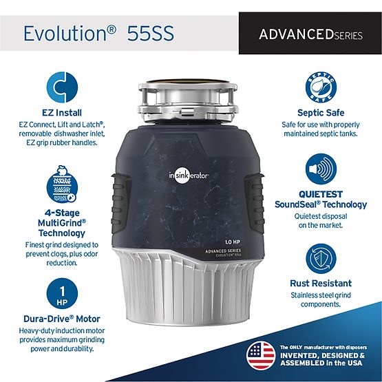 InSinkErator Advanced Series Evolution 55SS, 1 HP
