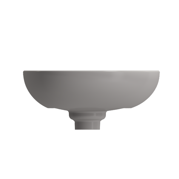 BOCCHI Etna 23" Matte Gray Single Bowl Vessel Fireclay with Matching Drain Cover