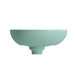 BOCCHI Etna 23" Matte Mint Green Single Bowl Vessel Fireclay with Matching Drain Cover