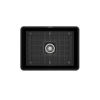 Bocchi Classico 24" Black Fireclay Farmhouse Sink With Free Grid & Strainer - Annie & Oak