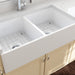 Bocchi Contempo 36D White Fireclay Farmhouse Sink Double With Free Grid - Annie & Oak