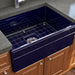 Bocchi Vigneto 27" Blue Fireclay Single Bowl Farmhouse Sink w/ Grid