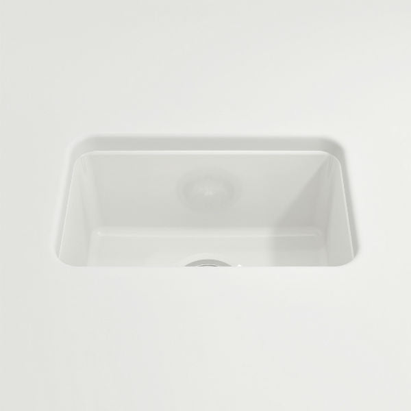 Bocchi Sotto 12" White Fireclay Single Bowl Undermount Prep Sink - Annie & Oak