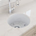 BOCCHI Sotto 18" White Round Single Bowl Fireclay Undermount Prep Sink