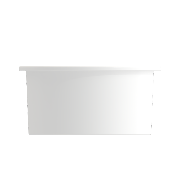 BOCCHI Sotto 18" Matte White Round Single Bowl Fireclay Undermount Prep Sink