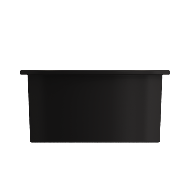 BOCCHI Sotto 18" Matte Black Round Single Bowl Fireclay Undermount Prep Sink