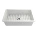 Bocchi Sotto 32 Matte White Fireclay Single Bowl Undermount Kitchen Sink w/Grid - Annie & Oak