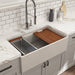 BOCCHI Contempo 33" Biscuit Single Bowl Fireclay Farmhouse Sink w/ Integrated Work Station