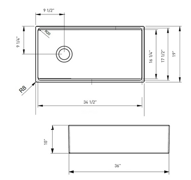 BOCCHI Contempo 36" Brown Single Bowl Fireclay Farmhouse Sink w/ Integrated Work Station